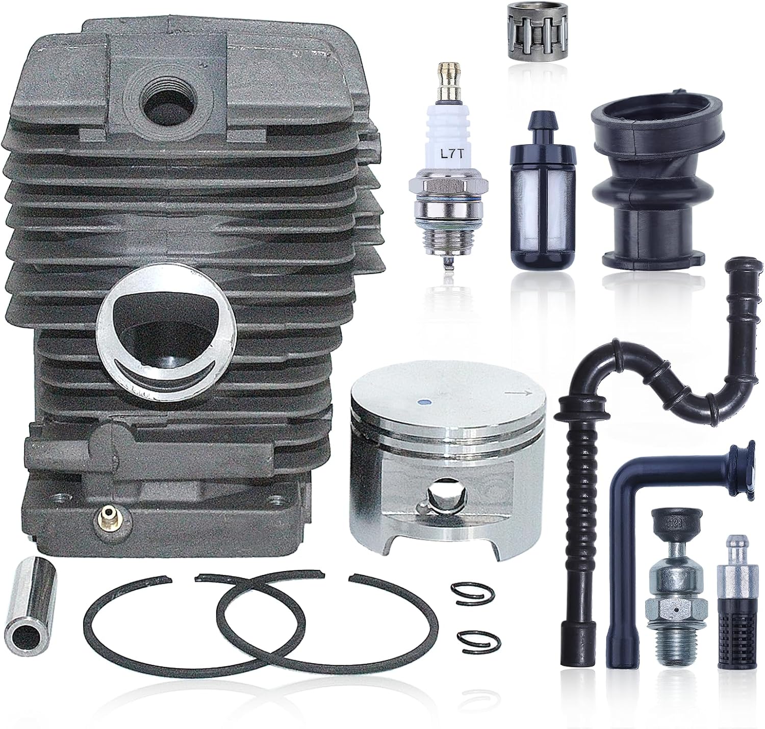 HAISHINE 49mm Cylinder Piston kit with Spark Plug Decompression Valve Replacement for Stihl MS390 MS290 MS310 029 039 Chainsaw 1127 020 1216