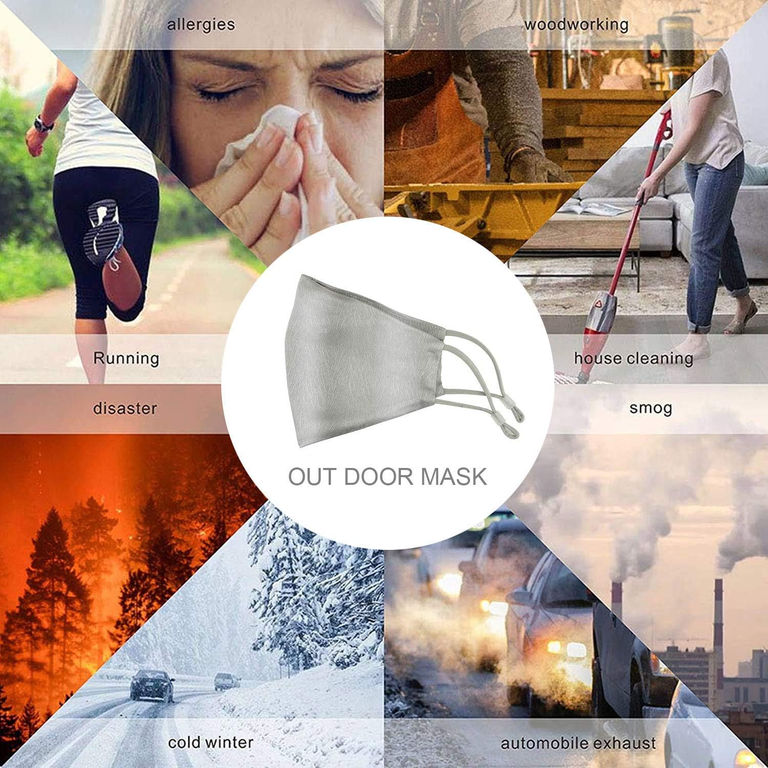 Bеѕt Quаlіtу 🔥 100% Mulberry Silk Face Masks with 10pcs Unique Design 3D Filters Skin Friendly Softy Washable Luxury Face Scarf Adjustable Bandanas Unisex for Men and Women (Silver Grey) Frее Shірріng оƒƒеr 100% Mulberry Silk Face Masks with 10pcs Unique Design 3D Filters Skin Friendly Softy Washable Luxury Face Scarf Adjustable Bandanas Unisex for Men and Women (Silver Grey)