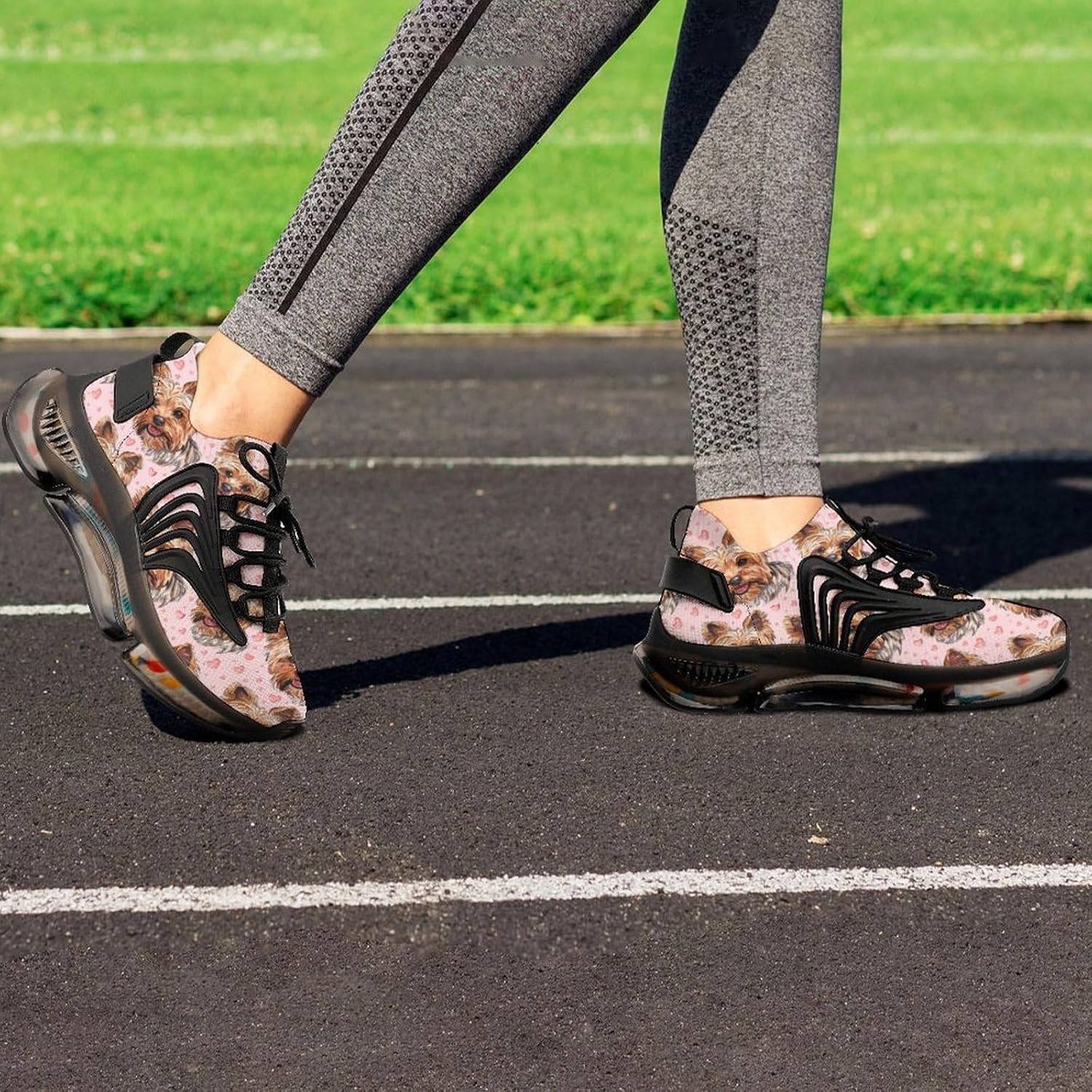 Cute Yorkie Dog Printed Women's Sneaker Lightweight Running Shoe Tennis Shoes