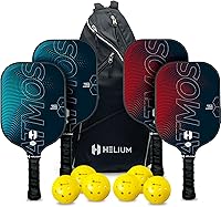 Helium Pro Carbon Fiber Pickleball Paddles - USAPA Certified, High-Spin Texture, Lightweight 7.9oz Honeycomb Core for Pro Control