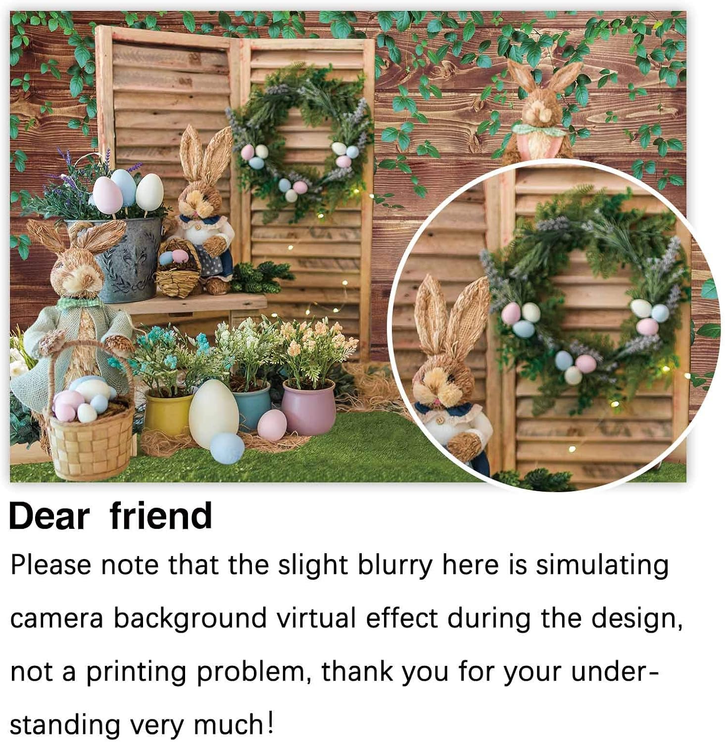 One-Day Sale: Up to 70% Off Funnytree 10x8FT Fabric Spring Happy Easter Backdrops for Photography Bunny Rabbit Grass Rustic Wood Background Baby Shower Party Supplies Decor Banner Portrait Studio Photoshoot Prop Photobooth Gift