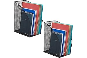 Mind Reader Vertical Metal Mesh Black Magazine File Holder
