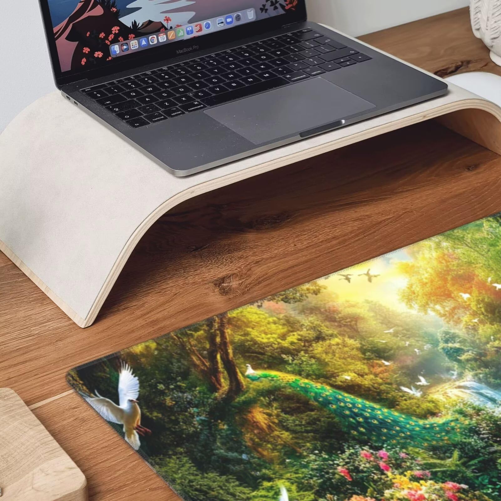 Kolorowa podkładka pod mysz Podkładka pod mysz do gier Duża XXL Krajobraz 1400 x 600 x 3 mm Wodoodporna mata biurkowa, szyta krawędź, bardzo duża tkanina podkładka na biurko, dla graczy, akcesoria do