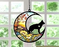 Vista 5 de Memorial personalizado para perro, adorno de Navidad de perro pastor alemán con nombre, razas personalizadas, atrapasador de luz para pérdida