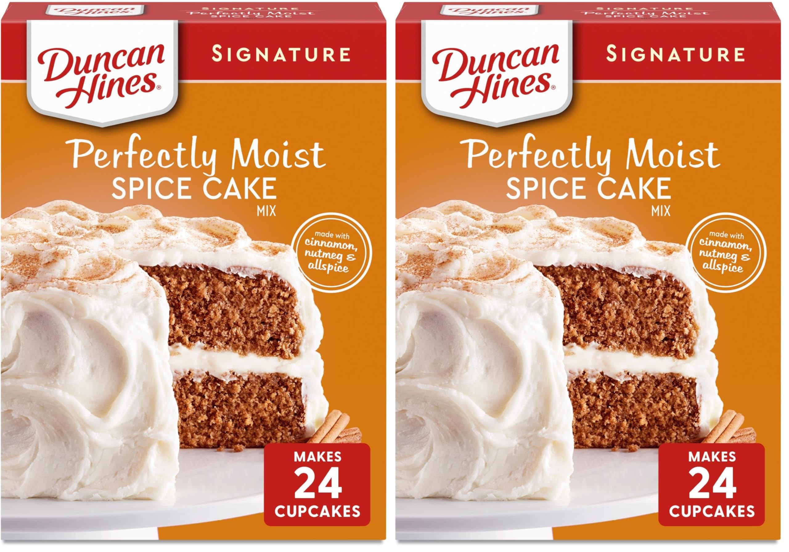 Duncan Hines Signature Cake Mix, Spice, 15.25 oz (Pack of 2)