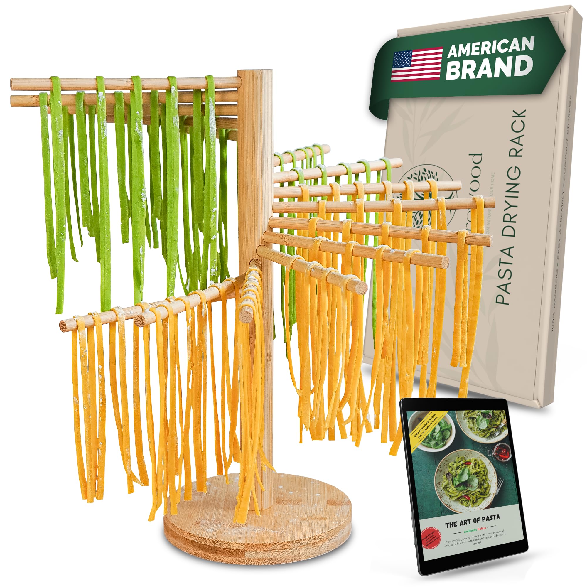Purewood Premium Collapsible Pasta Drying Rack