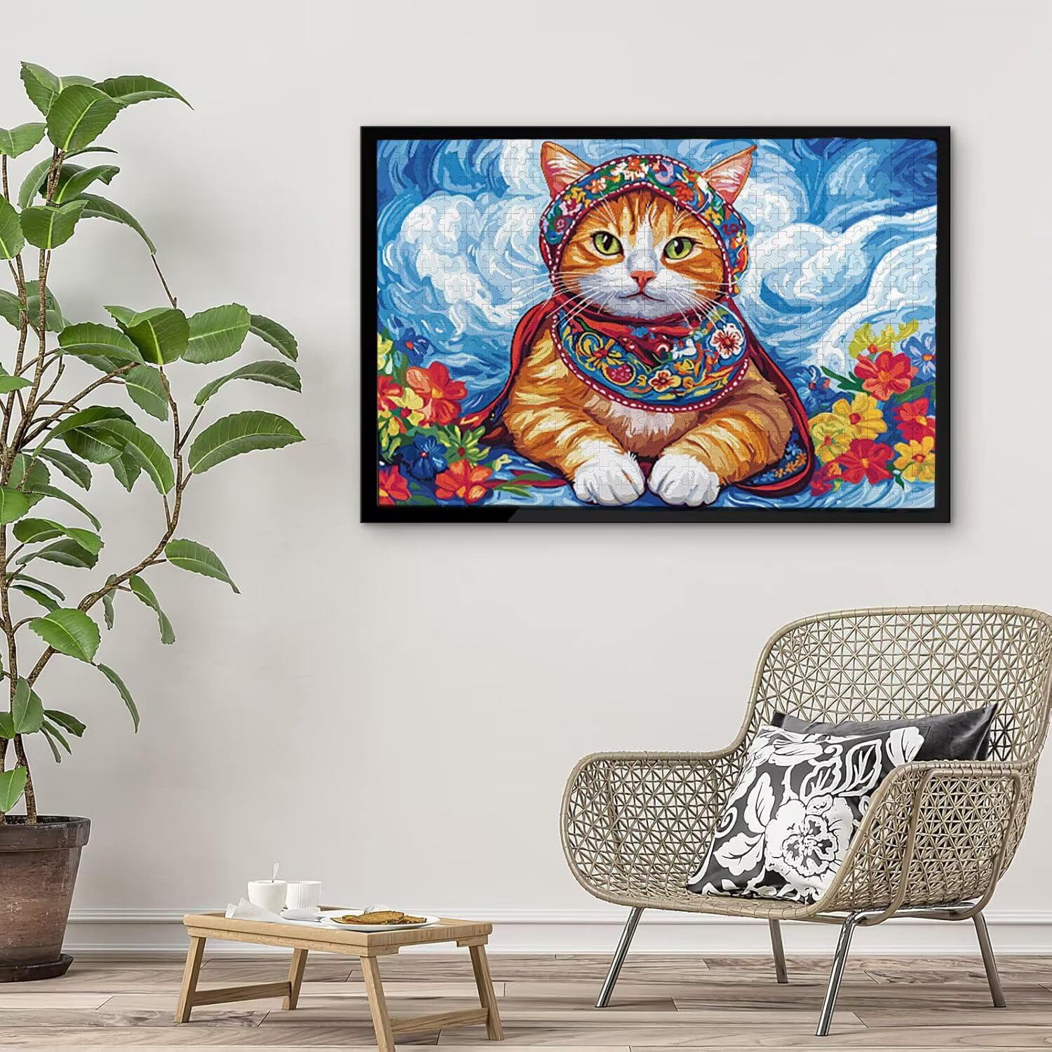 Pomarańczowy kot - Puzzle 2000 sztuk dla dorosłych - Puzzle DIY, kreatywna rozrywka, nowoczesna sztuka, klasyczne puzzle dla dorosłych i nastolatków w wieku 12 lat, pomysł na prezent dla mężczyzn i