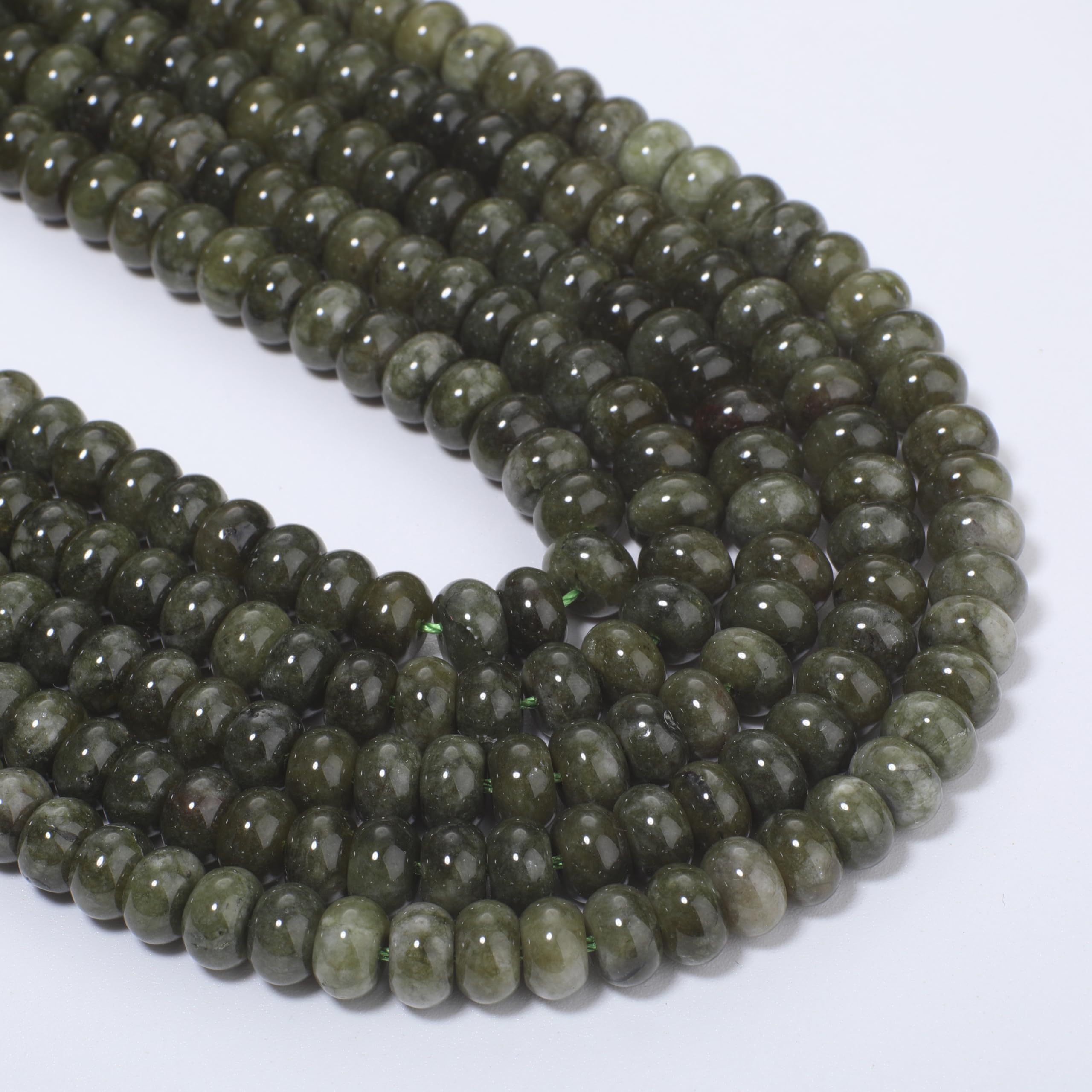 Cuentas de jade verde de 5x8mm, el kit completo para diseñar pulseras elásticas sin esfuerzo
