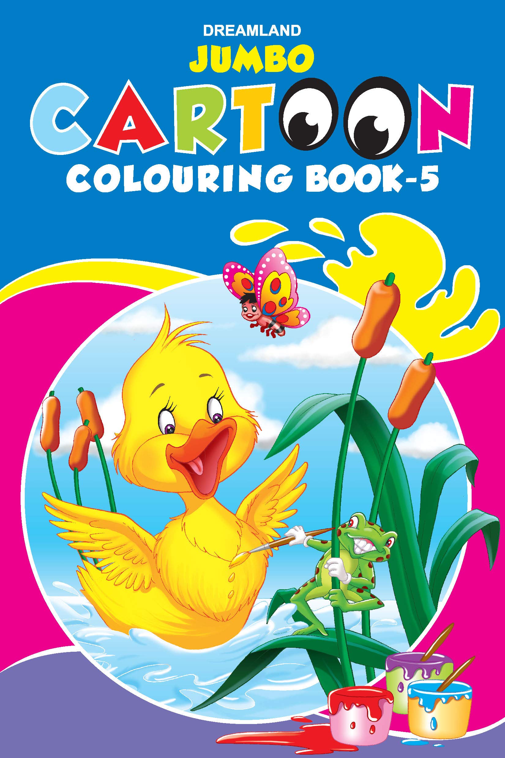 Jumbo Cartoon Colouring Book-5 Paperback – 1 January 2021
