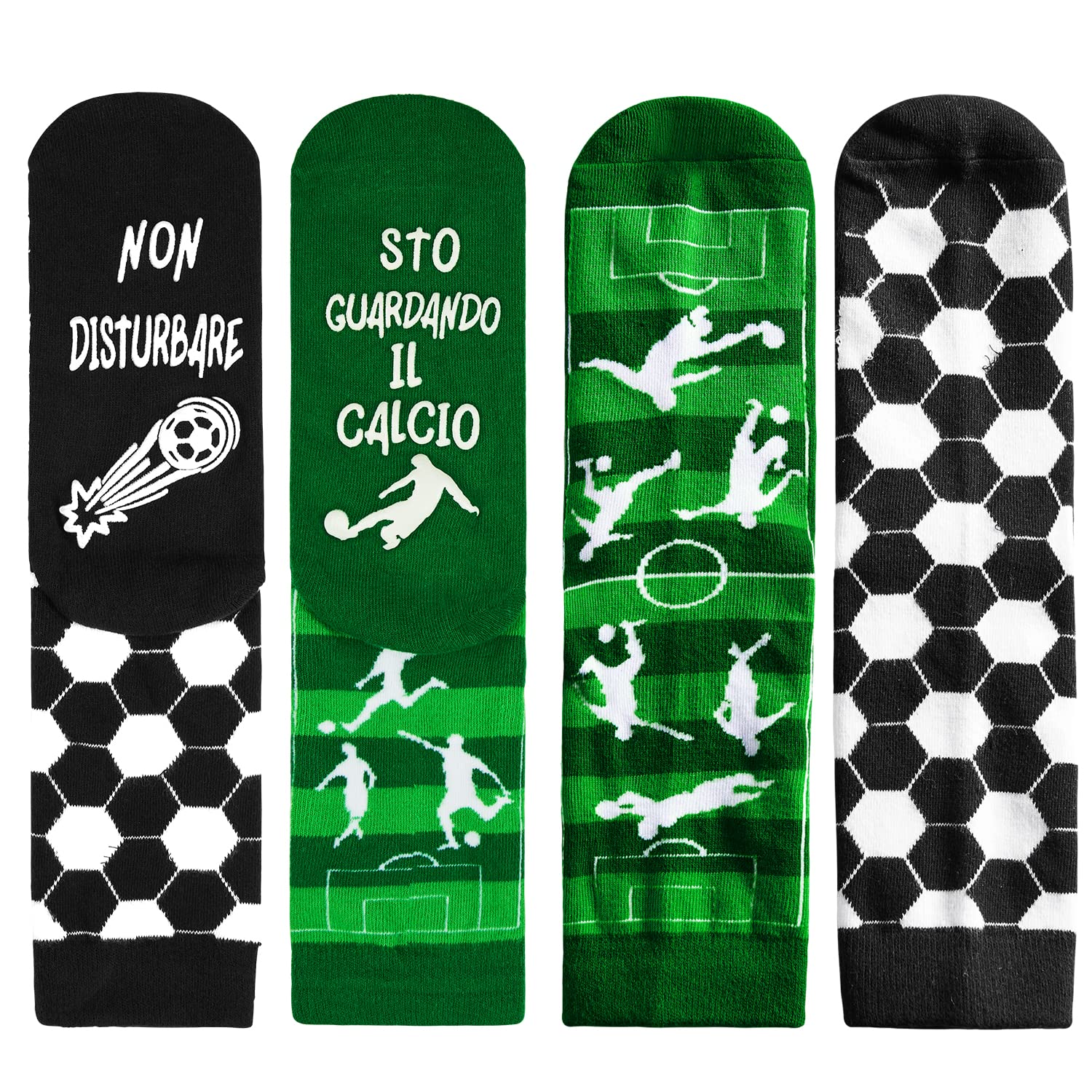Voqeen Calzini da Uomo, Motivo Calcio, Divertenti Calze Unisex, Regalo Perfetto per gli Uomini, Tifosi del Calcio, Calciatori
