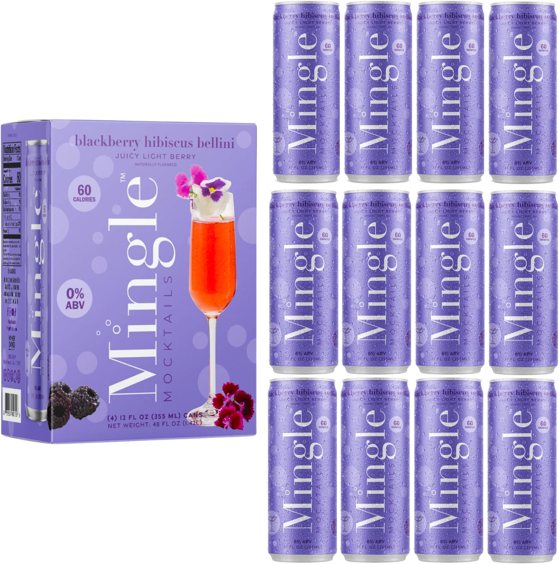Amazon.com : Mingle Mocktails Premium Non Alcoholic Cocktails | Bellini ...