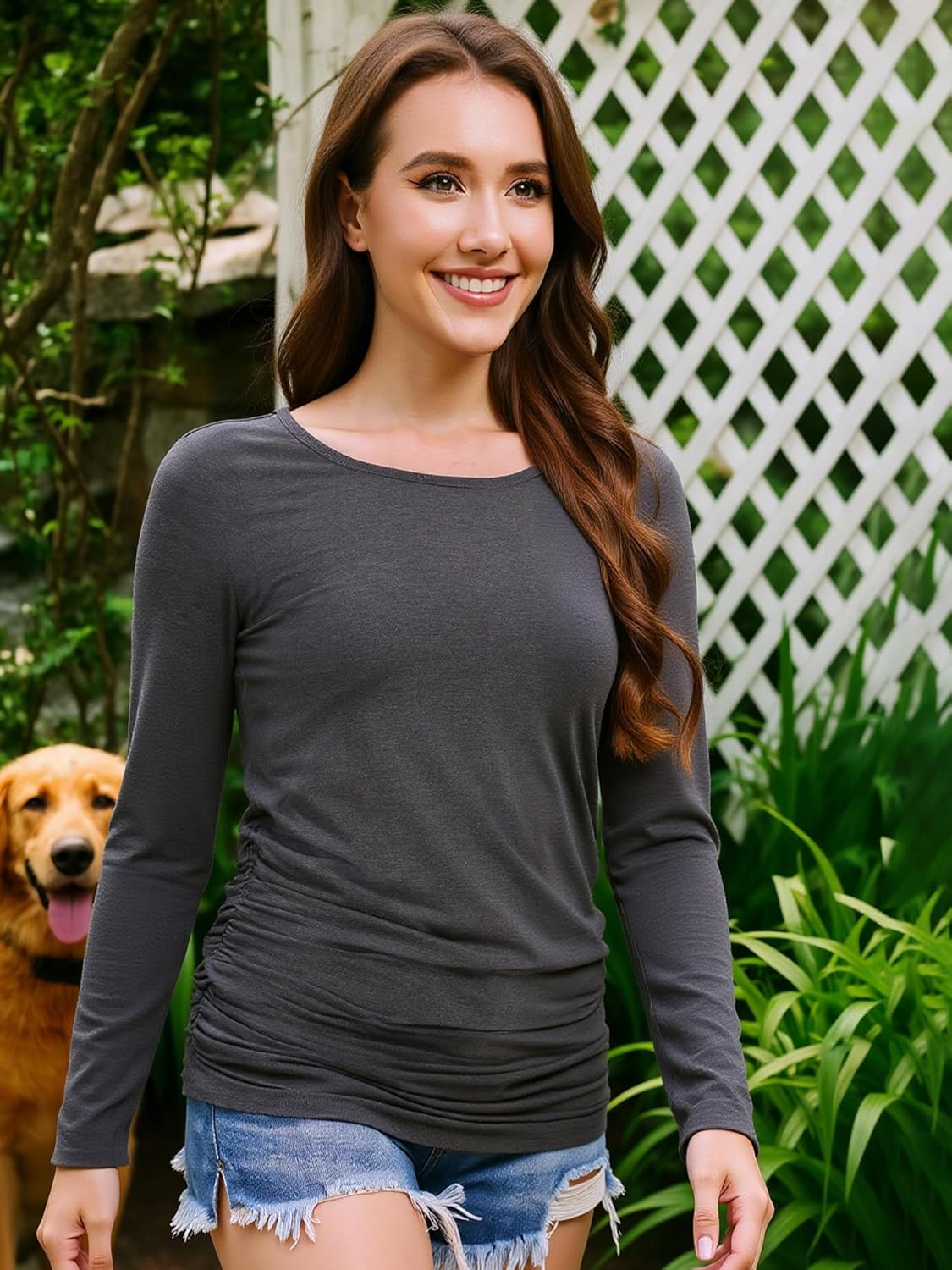 MIRAZEN 3 Pack Maternity Shirts Long Sleeve Pregnancy Top for Women with Crew Neck Casual Tee Shirts - Image 5