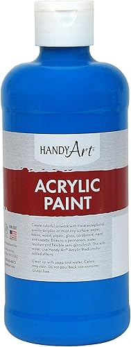 Vista 25 de Pintura acrílica para estudiantes, artesanías de 16 onzas. Bloqueo blanco