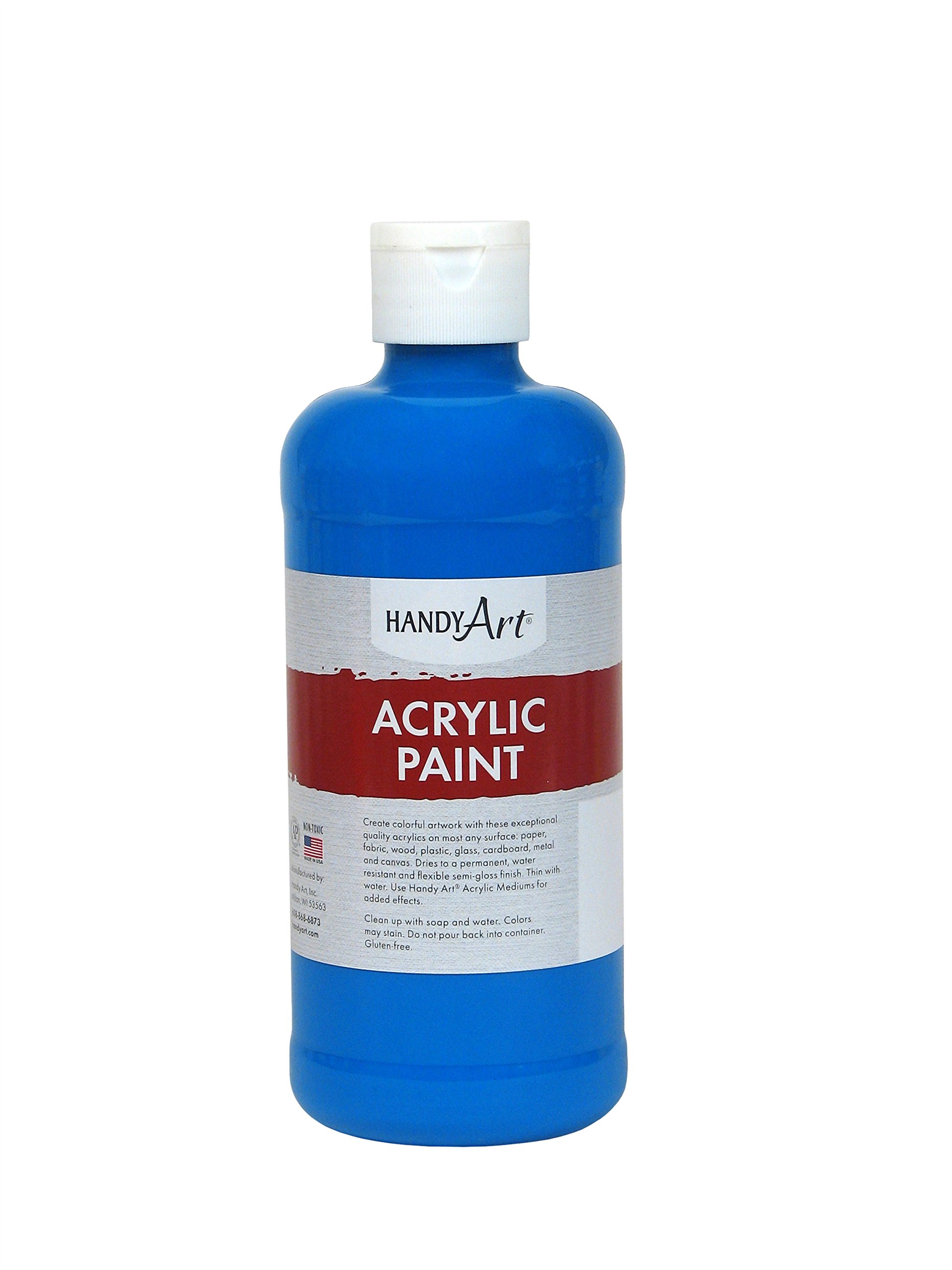 Handy Art Student Acrylic Paint 16 ounce, Fluorescent Blue