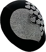 Vista 6 de Cubierta de casco de corazón de cristal, cubierta de casco de diamantes de imitación, casco elegante, cubierta de casco para jinete, paseos