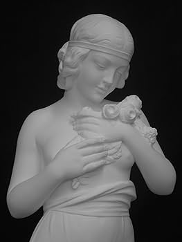 ヴィンテージ石膏像　本読みながらうたたねをする少女 81FESxGS9kL._AC_UF350,