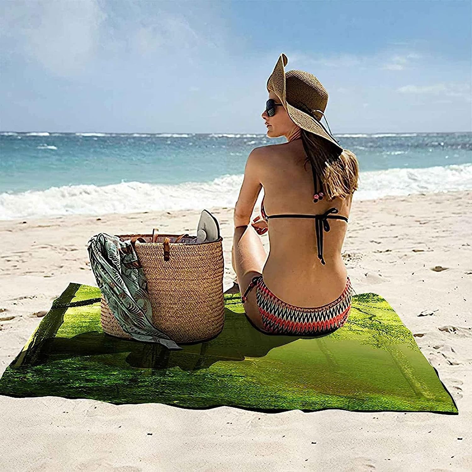 Mikrofaser Strandtuch 3D Drucken Waldnaturlandschaft Extra Großes Mikrofaser Strandtuch Für Erwachsene, Sandfreies Schnelltrocknend Leichtes Handtuch Für Strand Schwimmen 200 X 200 cm -8E0N/I5W