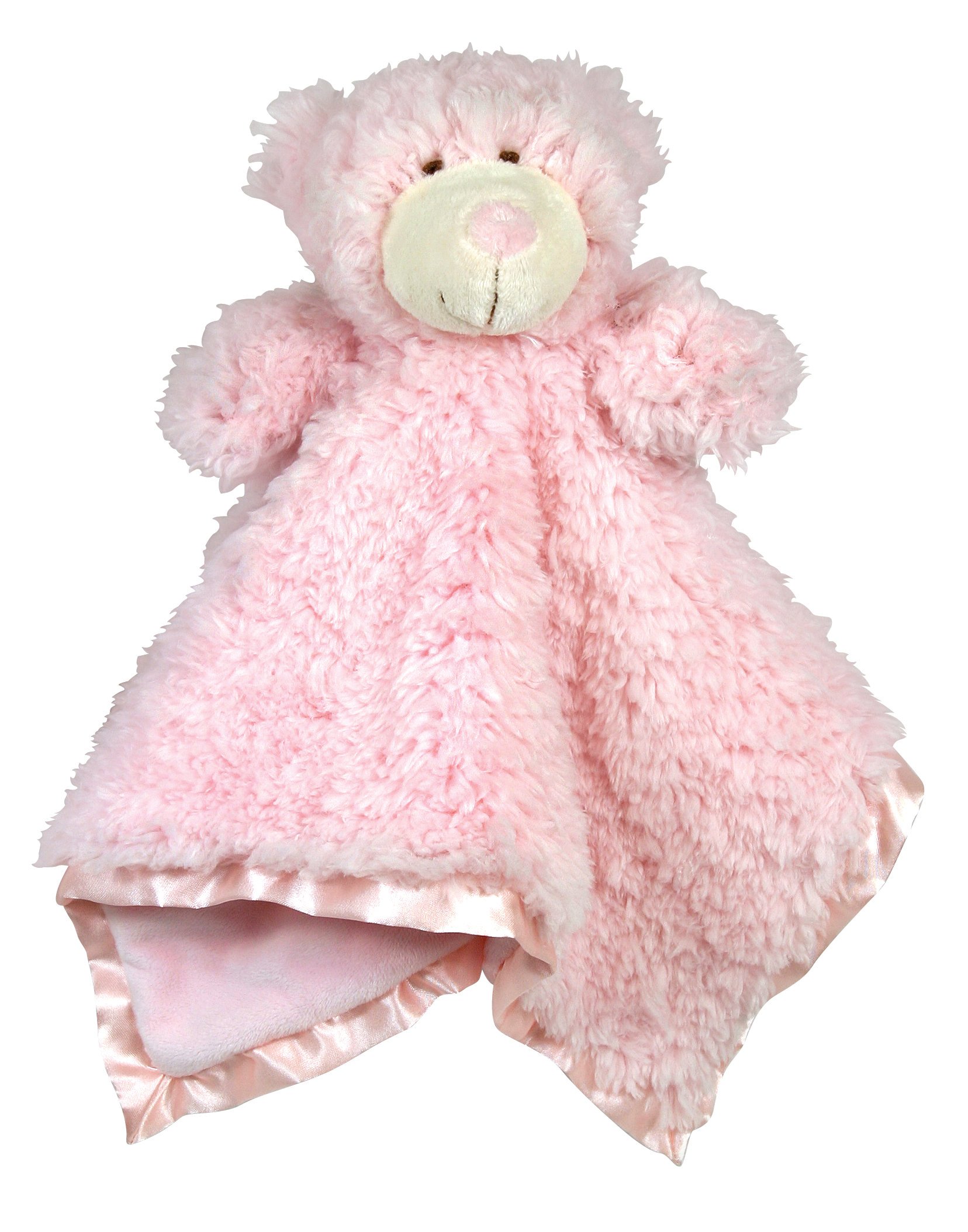 Stephan Baby Plush Cuddle Bud Security Blankie, Pink Bear