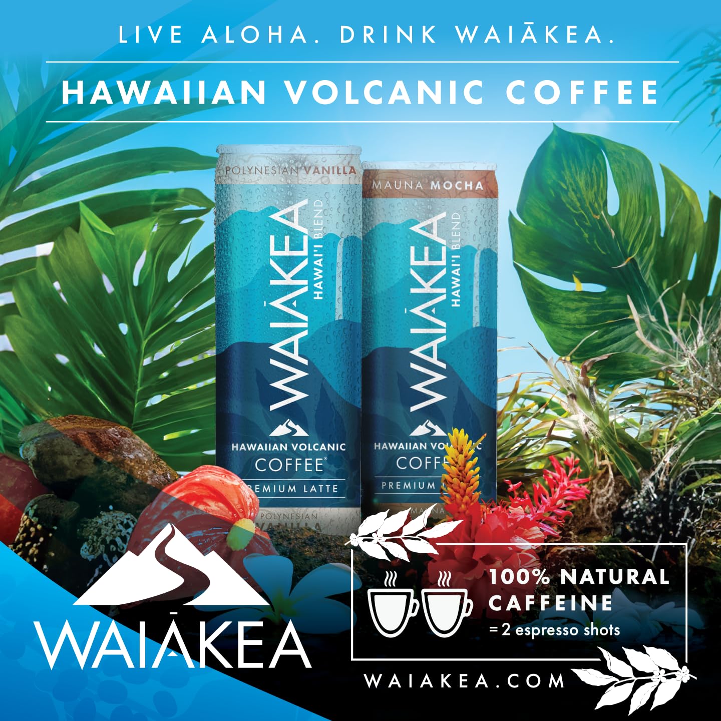 Amazon.com: Waiakea Hawaiian Volcanic Coffee | Mauna Mocha Ready
