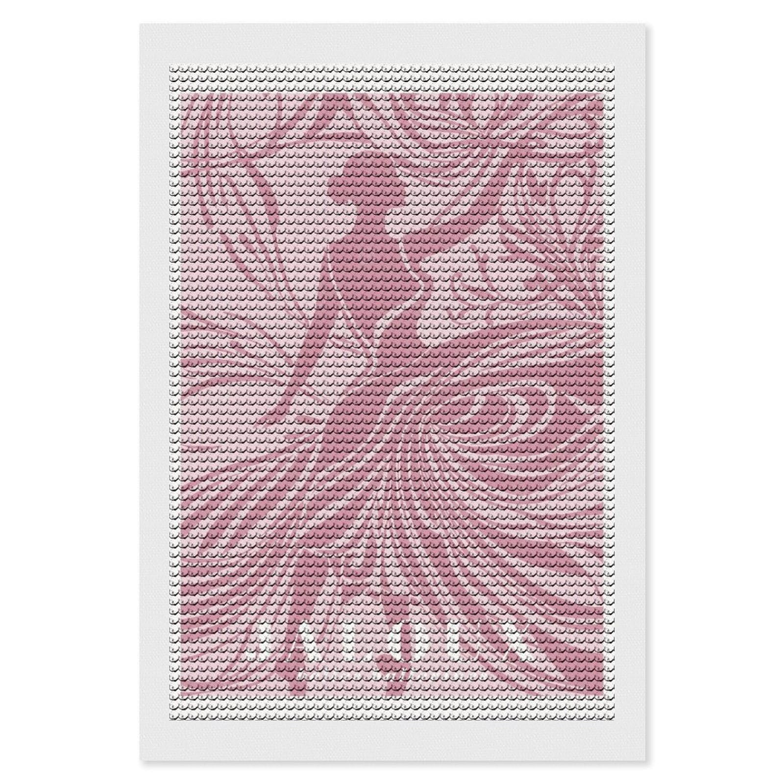 Junmoney Pink Ballet Diamond Art Kit 8"x12", Neat Printed Canvas, Finish and Display, Relaxing DIY Hobby, Living Room Decor