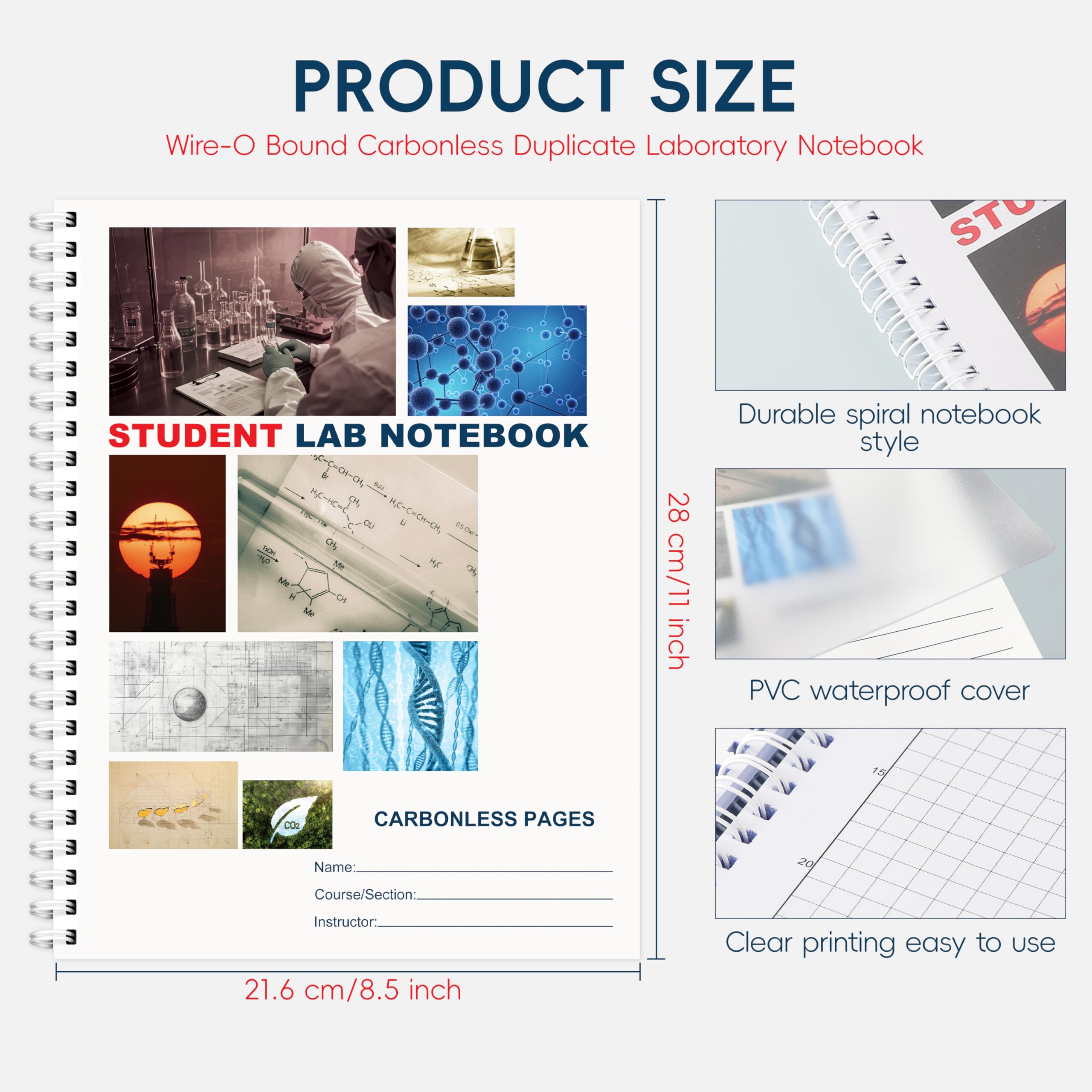 Laboratory Notebook BookFactory Carbonless Lab Notebook (Scientific ...