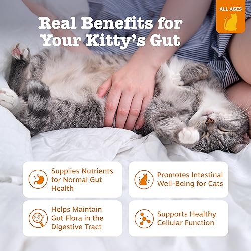 Vista 2 de Zesty Paws Cat Mousse Squeezies - Golosinas de puré para gatos para la digestión – con algas marinas, ácidos grasos omega, antioxidantes, apoyo