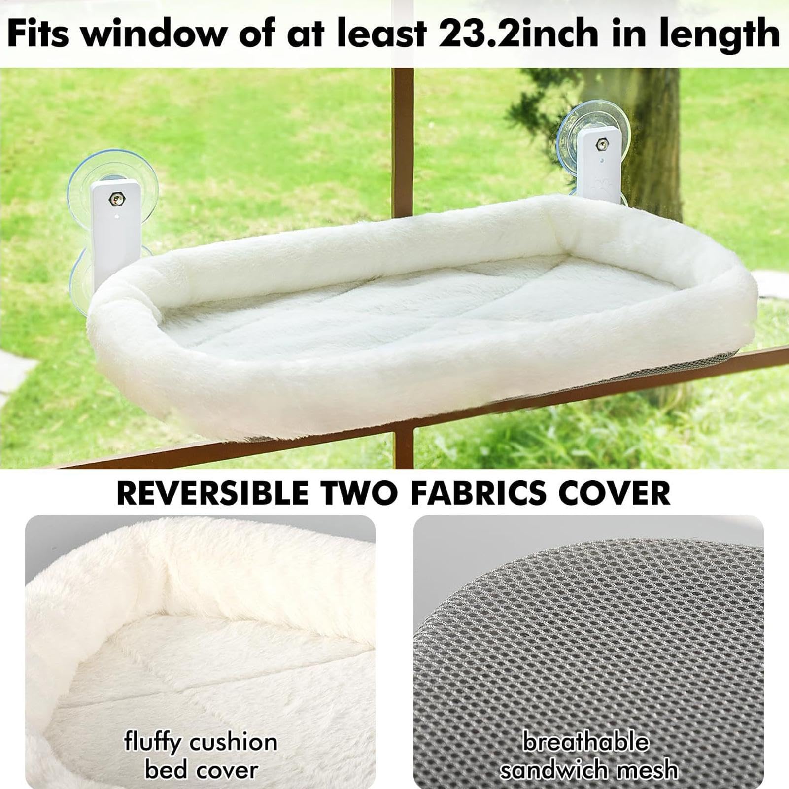 Ventana para cama para gatos, percha para ventana para gatos inalámbrica - Perchas para ventanas para gatos plegables que ahorran espacio | Calientes estantes para gatos Cama para gatos