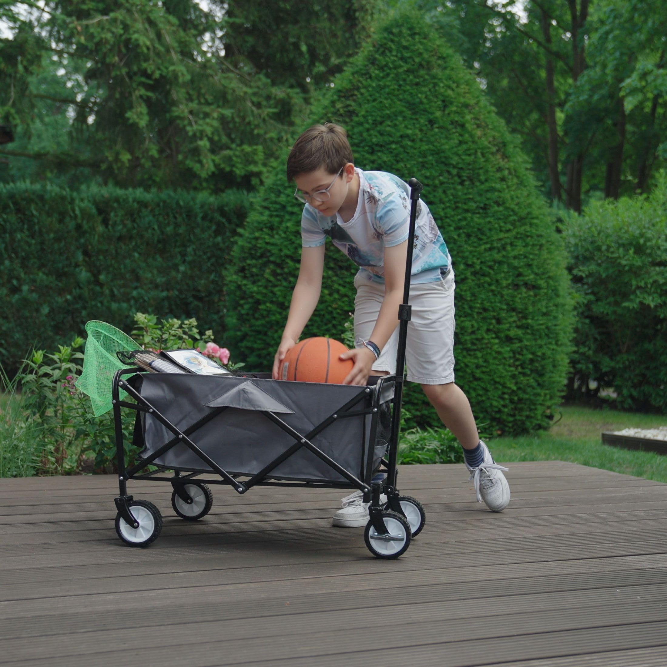 Carromco Chariot de Transport Pliable pour l'extérieur avec Frein de stationnement, jusqu'à 80 kg