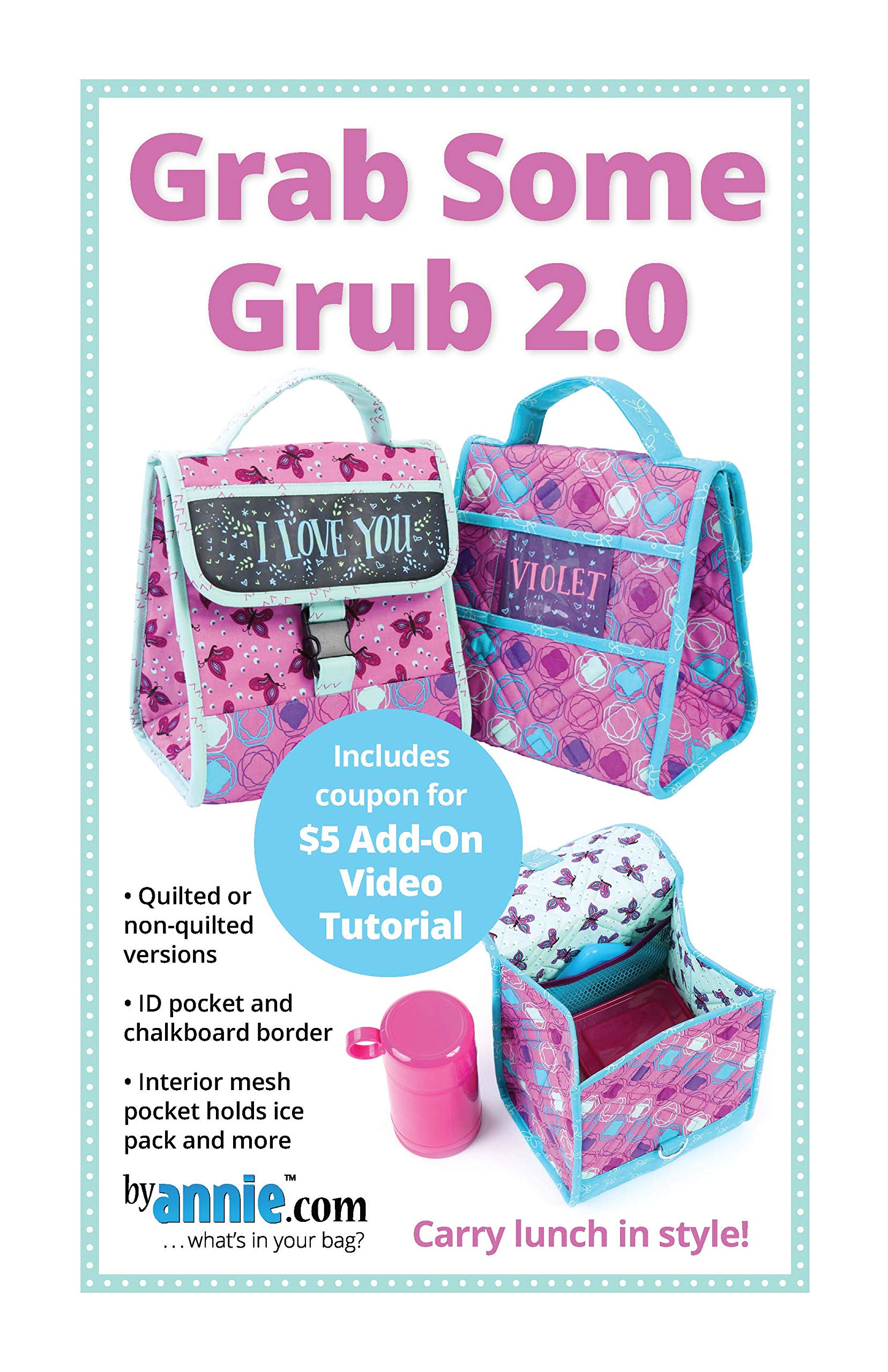 Annie Grab Some Grub 2.0 Pattern, White
