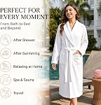 PJGGZ Women's Shawl Collar Bathrobe, Soft Long Towel Robes for Women - Super Absorbent Quick Dry yet Warm