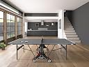 STAG WITH DEVICE Stealth Table Tennis Table | Full Size 9x5 FT Indoor Professional Ping Pong Table | 18mm Anti-Glare Board | Foldable with Wheels & Solo Playback | Net, Cover, 2 Rackets & 6 Balls gallery image