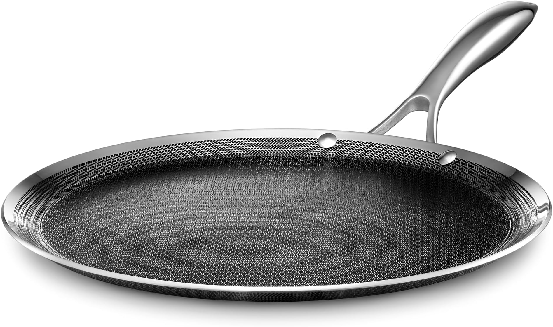 Hybrid Nonstick 12-Inch Griddle Pan, Stay-Cool Handle, Dishwasher-Friendly, Oven-Safe Up to 900°F, Induction Ready, Compatible with All Cooktops