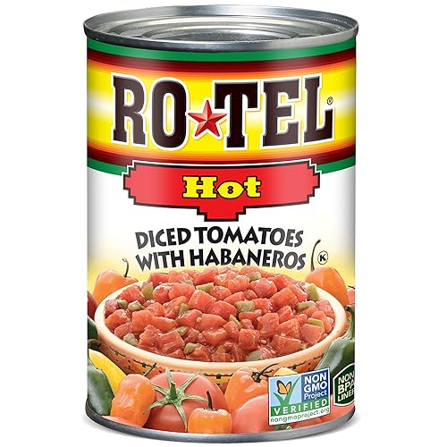 Ro-Tel Tomates picados calientes con habaneros, 10 onzas