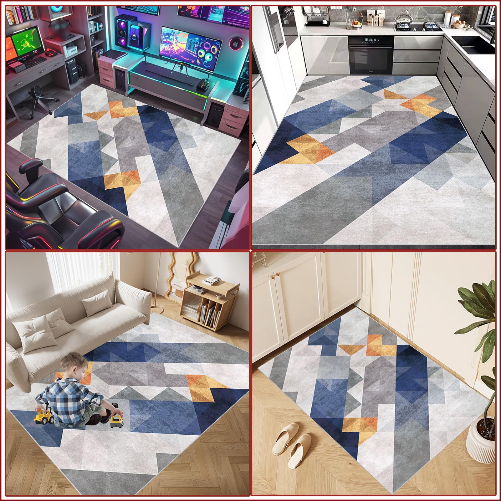 Tappeto Sedia Ufficio Tappeto Salvapavimento Antiscivolo Ufficio Protettore del Pavimento Tappeto per Sedia con Ruote Tappeto Sedia Gaming Pavimenti per Parquet e Pavimenti Duri 80 x 120 cm