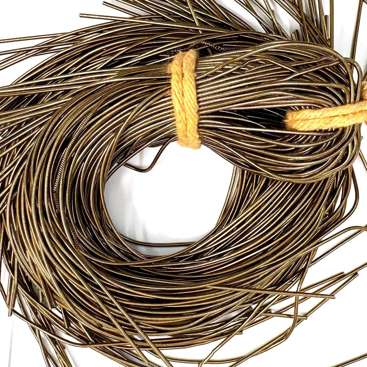 Embroiderymaterial Metallic Gimp French Bullion Wire Coil for Beading Pearls, Jewelry Making, Embroidery and Craft (1MM Thick /45.72 Yards/Antique Golden Color/ 100 Gram)