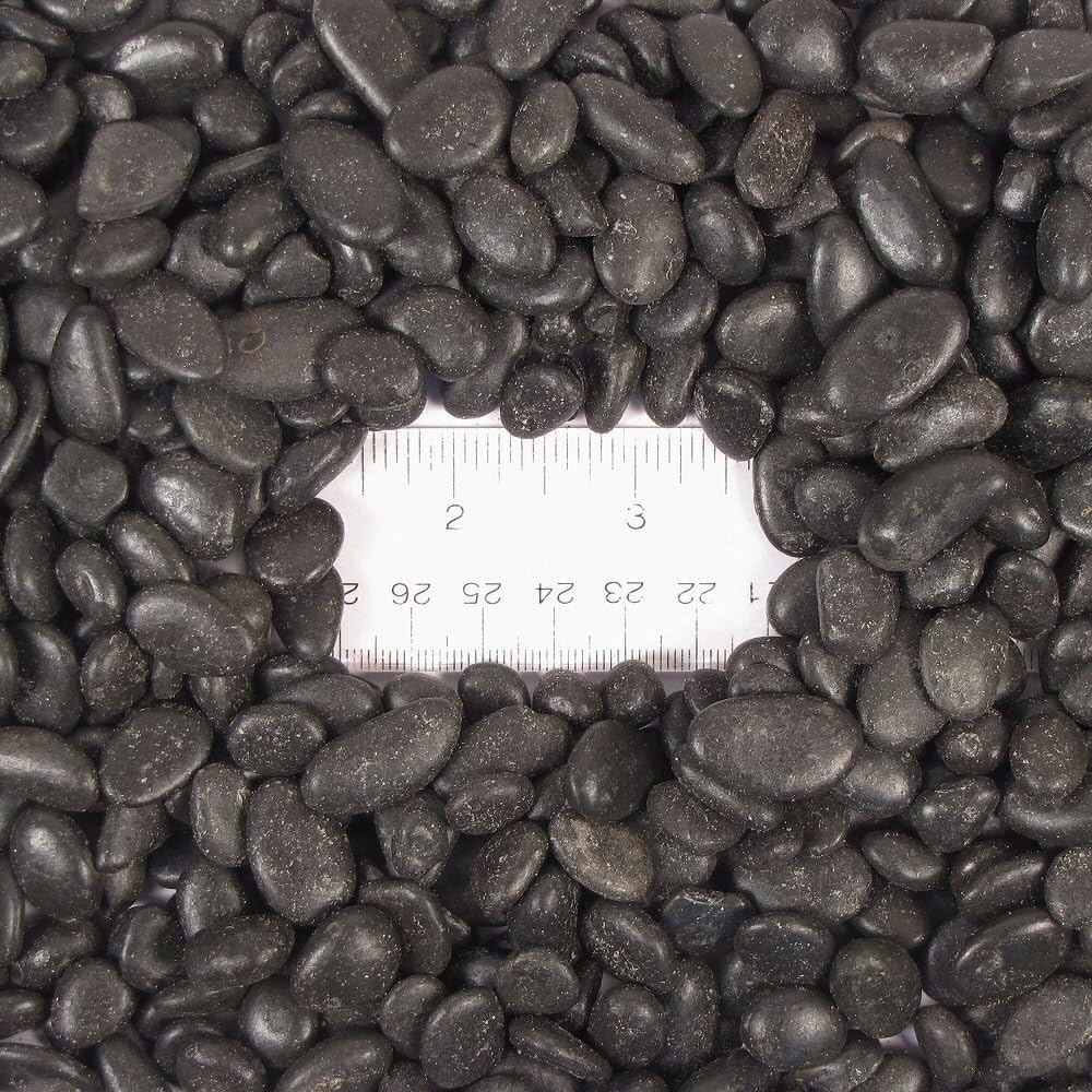 Natural Black Decorative Pebbles Small, Total Weight