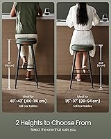 Vista 7 de VASAGLE EKHO Collection - Juego de 2 taburetes de bar, taburetes de bar de altura de barra, taburetes de encimera de cocina, taburetes de mostrador