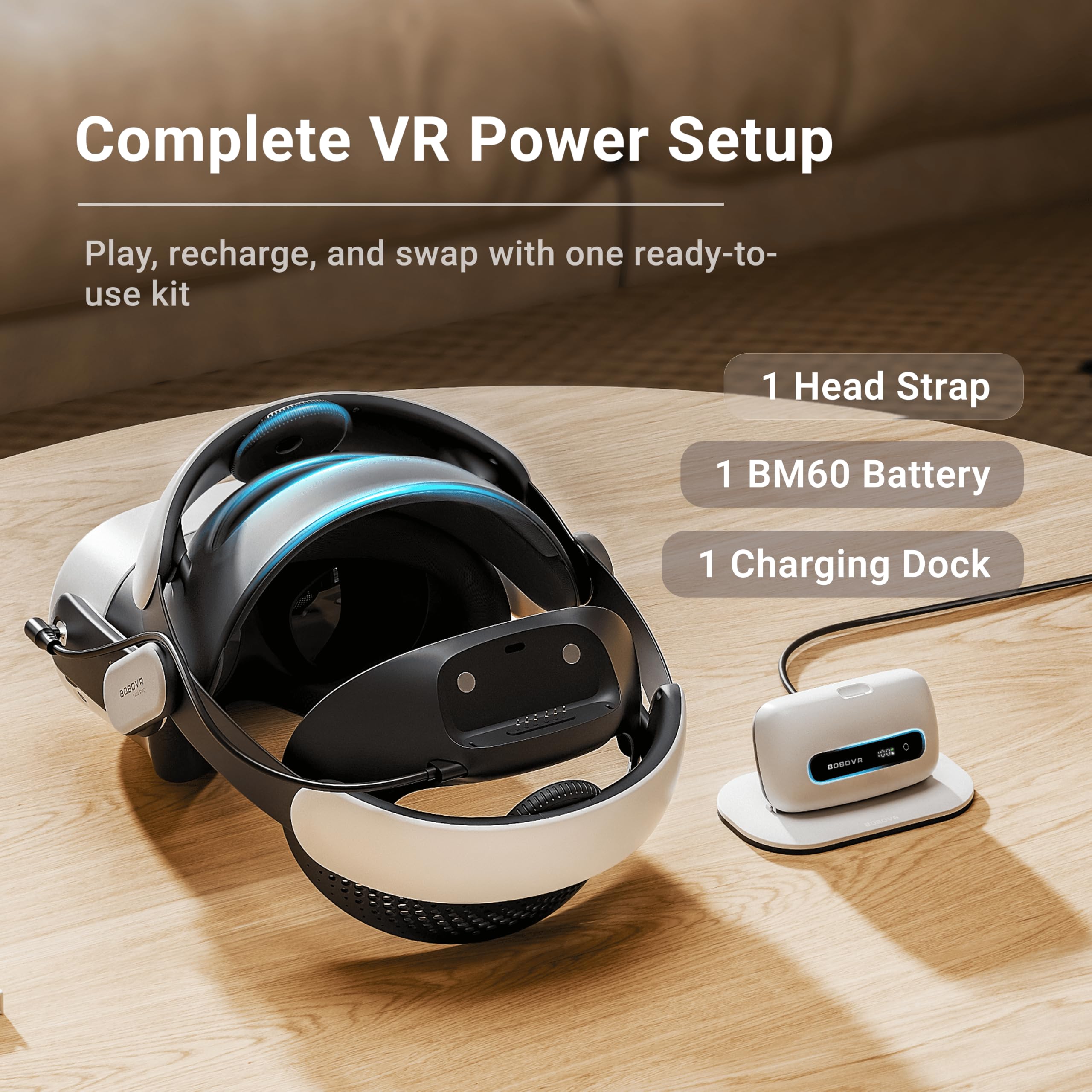 BOBOVR M3 Pro+ Strap Kompatibel mit Meta Quest 3S and Quest 3, Dual Halo und Elite Fit Modus