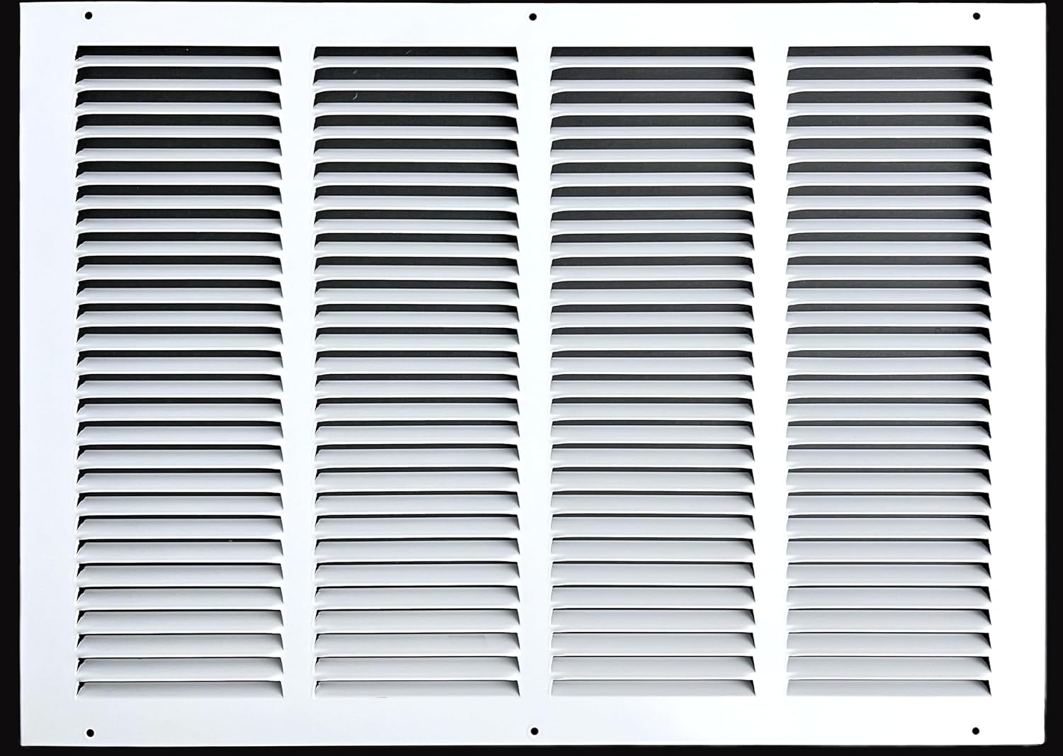 Fits 20x14 Duct Opening Stamped Steel Return Air Grille Vent Cover Grille for Sidewall and Ceiling in White Surface Dimensions: 21.75"W X 15.75"H (20" W x 14" H Duct Opening)