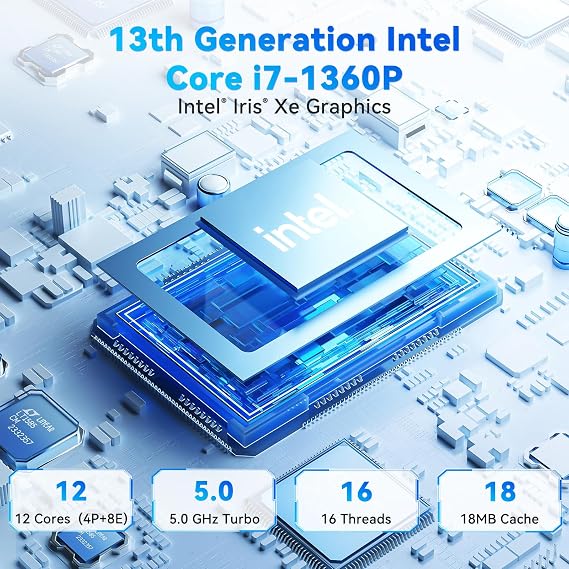 Intel NUC 13 PRO NUC13ANHi7 Arena Canyon, 13TH Gen CPU, 0GB RAM 0GB SSD NO OS, Intel Core i7-1360P Mini Desktop Computer, 8K/4K UHD, Gigabit Ethernet/WiFi-6/VESA for Business/Office/Home Barebones