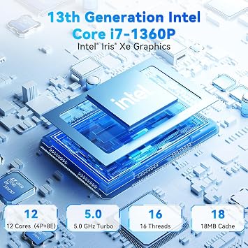 Intel NUC 13 PRO NUC13ANHi7 Arena Canyon, 13TH Gen CPU, 0GB RAM 0GB SSD NO OS, Intel Core i7-1360P Mini Desktop Computer, 8K/4K UHD, Gigabit Ethernet/WiFi-6/VESA for Business/Office/Home Barebones