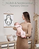 Vista 4 de Kit de huellas de bebé de pingüino, fabricante de huellas para recién nacidos, para recuerdos, recuerdos y regalos