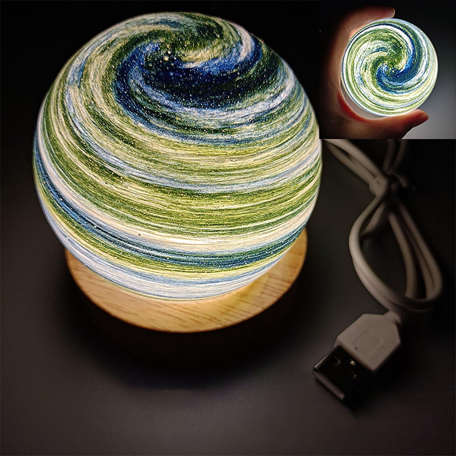 Lámpara De Luna, 3D Luna Lampara, Supporto In Legno E Carica USB, Control Táctil, Lámpara De Noche De 3 Colores, Regalos Para Niña, Chicos Chicas Regalos De Cumpleaños(B,100mm)