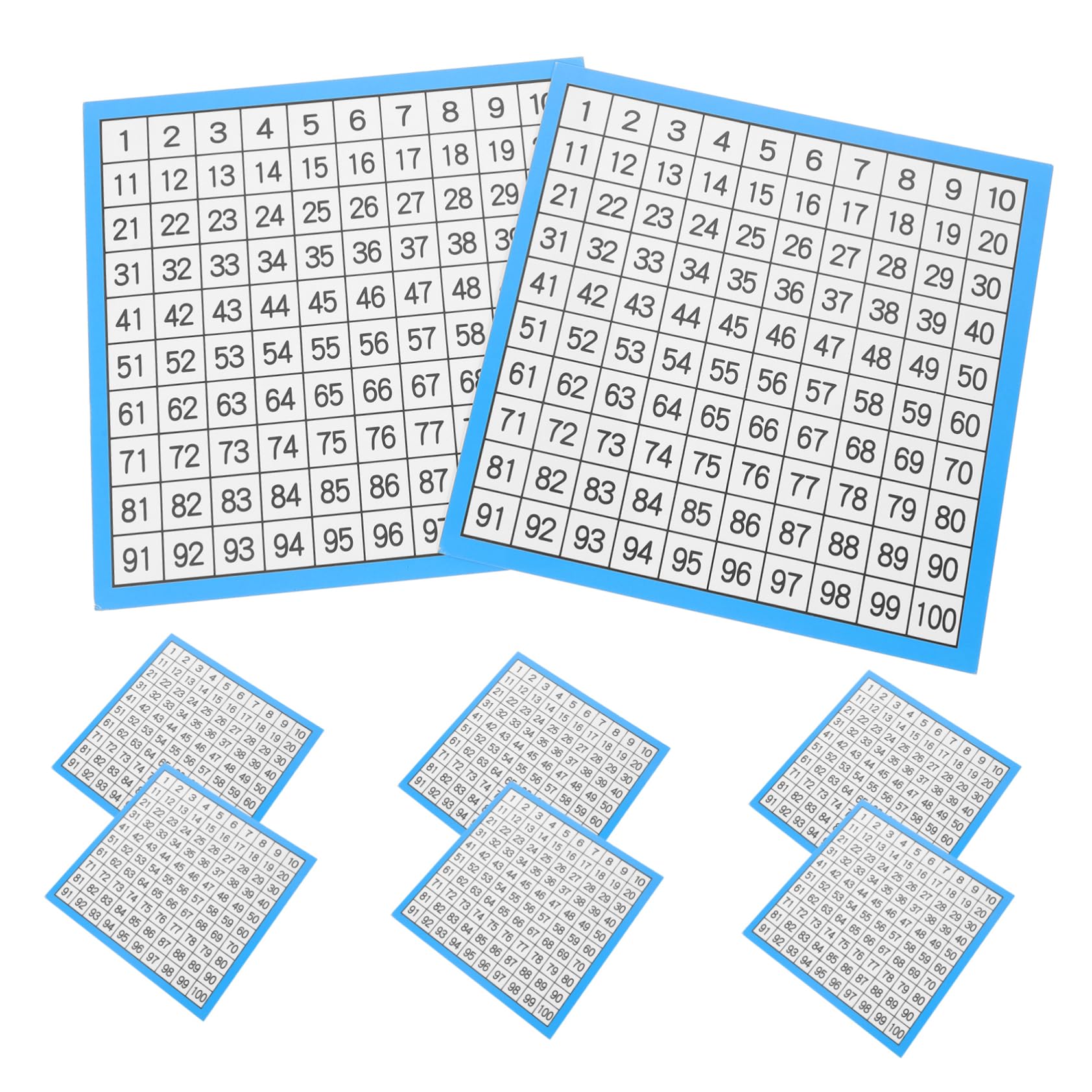 Tabla de números del 1 al 100 con material de enseñanza de matemáticas lavable y muy resistente 8