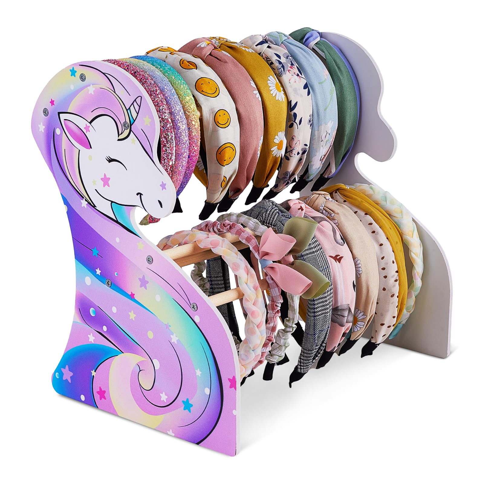 Unicorn Castle Headband Holder Staccabile Headband Girls Double Layer Hairband Gioielli Bracciale Display Rack