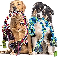Eefitoys Tough Dog Rope Toys for Aggressive Chewers - 5 Pack Tug of War Ropes for Small Medium Large Dogs