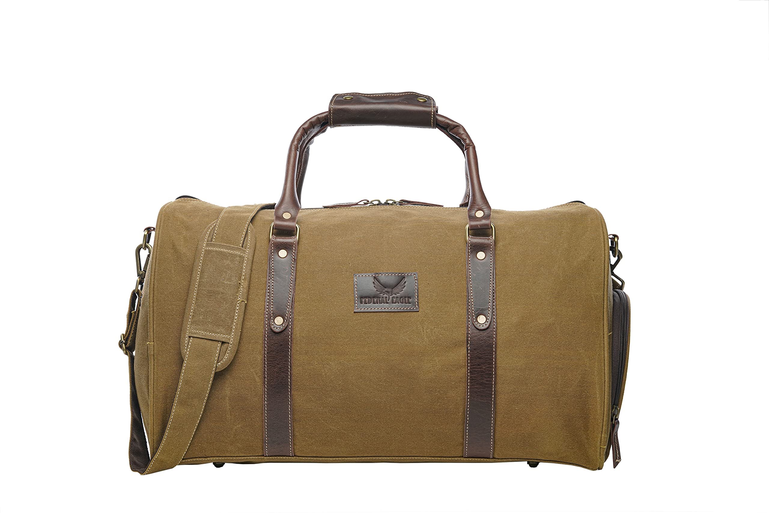 Handmade Genuine Leather Stylish & Spacious Travel Duffle Bag/Leather Travel Duffle Bag/Leather Gym Bag/Leather Duffle Bag for Men and Women-image-22
