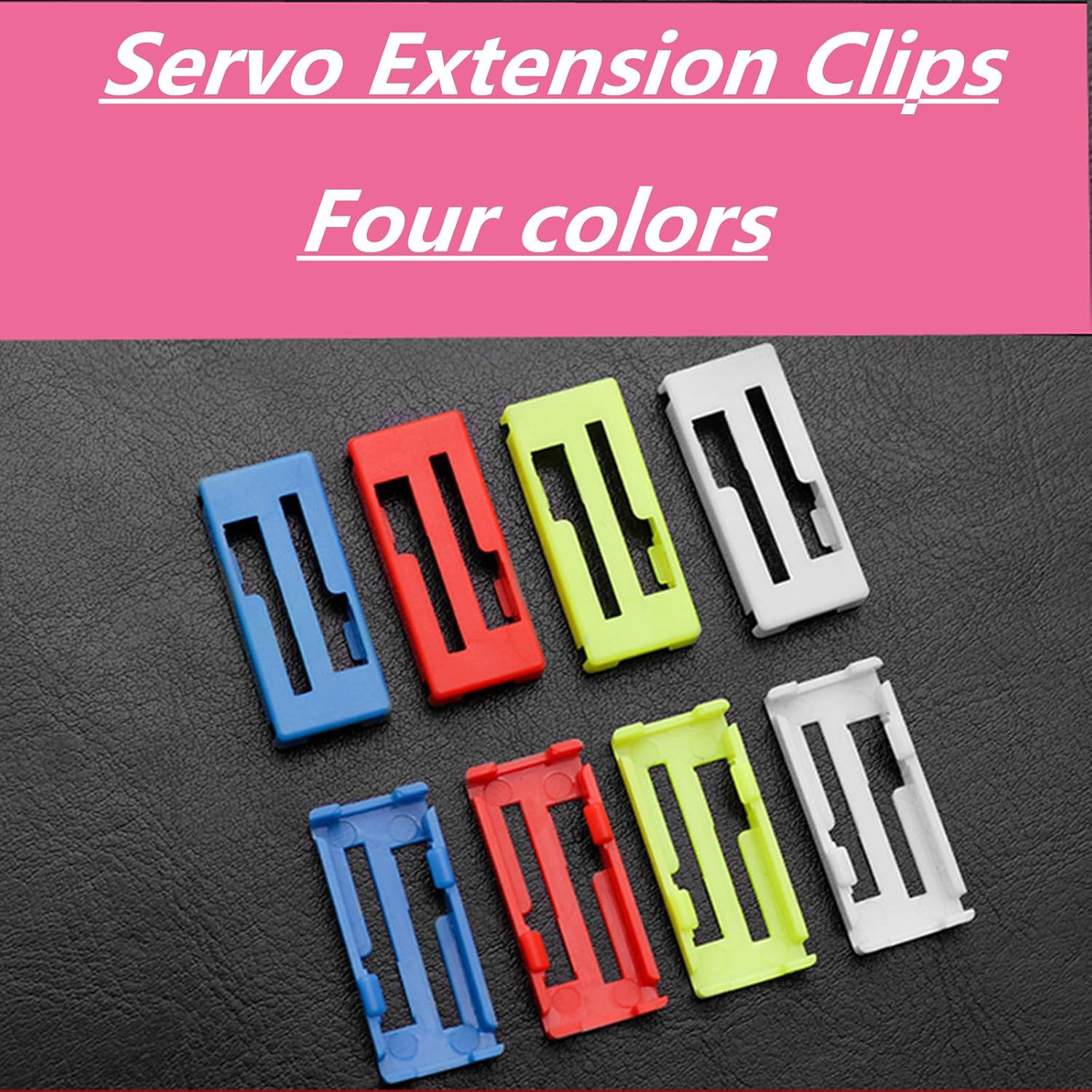 skrnrhrery Servo Extension Cable Safety Connector Clips Lead Wire Lock, 20pcs Servo Cable Clip Lock for Servo Extension and Jr/Double Leaf Servo 1 to 2 Y Harness, Jr Servo Wire Kit (White) image 2