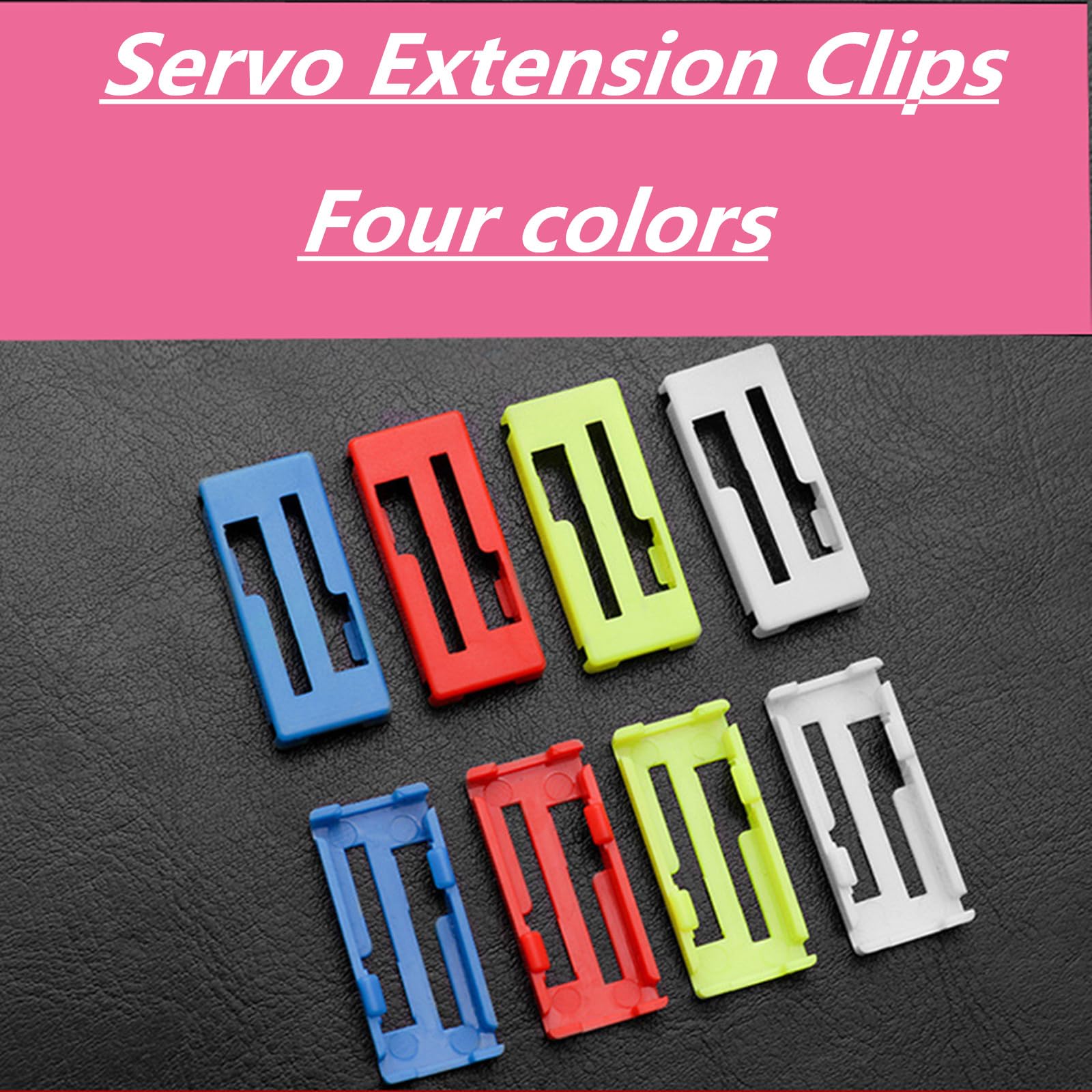 skrnrhrery Servo Extension Cable Safety Connector Clips Lead Wire Lock, 20pcs Servo Cable Clip Lock for Servo Extension and Jr/Double Leaf Servo 1 to 2 Y Harness, Jr Servo Wire Kit (White)