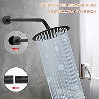 Vista 4 de HarJue Brazo extensor de cabezal de ducha, salida de agua del extensor de ducha - Baja el existente, extensión de tubo de ducha para baño, hecho